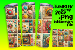 EYE-CATCHING 20oz Tumbler PNG , Patchwork Product Image 1