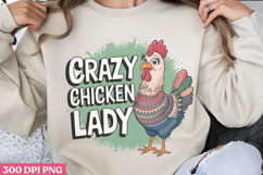 Crazy Chicken Lady PNG, Chicken Farm Sublimation PNG Product Image 3