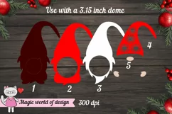 Gnome candy dome Svg , 3d svg cut file, Couple Ornament Product Image 4
