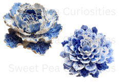 Blue Toile, Ephemera, PNG, Clipart, Junk Journal, flowers Product Image 3