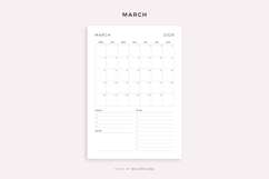 2029 Monthly Goal Planner, Printable &amp; Fillable, A4/Letter Product Image 3
