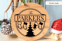 Christmas Family Name SVG - Christmas Stockings Product Image 3
