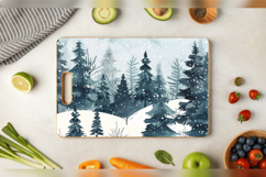 Winter Dreamlike Forest Cutting Boards sublimation Design Product Image 3