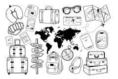 Travel Silhouette Bundle PNG, SVG Product Image 3