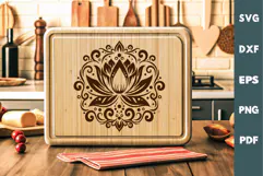 Mandala laser SVG PNG| Lotus Buddha ornament Product Image 1