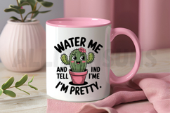 Cute Cactus In Pot Asking For Water And Compliments Product Image 3