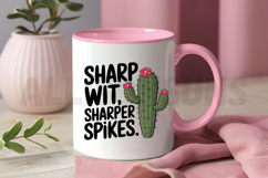 Humorous Cactus Illustration Sharp Wit Sharper Spikes Product Image 3
