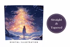 Christmas Tumbler Design, Christmas Tree Tumbler Sublimation Product Image 3