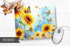 Serene Pastel Garden Mouse Pad PNG Design Product Image 1