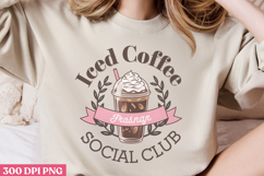 Iced Coffee Social Club PNG, Coquette Bow Positive Fun Product Image 3