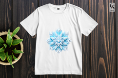Blue Snowflake Winter Ornament PNG Product Image 2