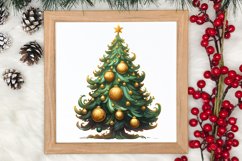 Watercolor Christmas tree clipart, Christmas tree Clipart Product Image 3