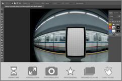 Subway Train Poster Fisheye Lens Moc Product Image 2