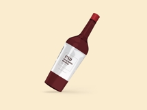 Isolated Wine Bottle Mockup Template Bundle Product Image 4