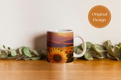 Sunflowers Field Sublimation Design, Fall Mug Sublimation Product Image 3