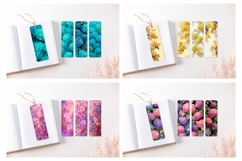 Cartoon Flowers Bookmark Bundle, Floral Bookmark Designs Product Image 3