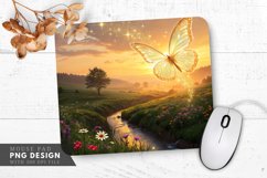 Butterfly Bliss at Sunset Mouse Pad PNG Design Product Image 1