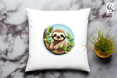 Cute Sloth Clipart Sublimation PNG Product Image 2