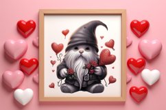 Black Gnome Valentines Day Clipart, Valentines Clipart Product Image 3