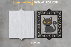 Halloween Black Cat SVG laser cut file for Glowforge Product Image 3