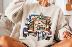 4 Cozy Winter Shirt PNG Designs, 4 Rustic Winter Quote Shirt Product Image 3