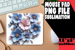 Chic Colorful Flower Pattern Mouse Pad: Sublimation Delight Product Image 1