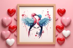 Breeds of Valentine Kissing Birds, Valentine's Day Clipart Product Image 3