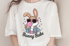 Bunny babe PNG, Retro Easter Sublimation PNG Product Image 3