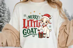 Merry Little Goat PNG, Christmas Goat Sublimation Design Product Image 2