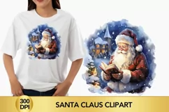 santa claus clipart, christmas santa sublimation Product Image 1