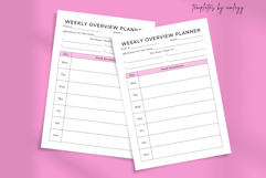 Aesthetic Weekly Overview Planner Template | Editable Canva Product Image 2