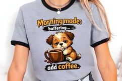 Coffee First Opinions Later Funny Dog Coffee Lover Shirt Product Image 3