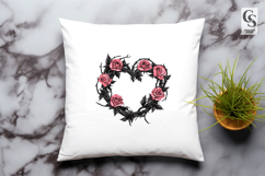 Rose Heart Clipart Sublimation PNG Product Image 3