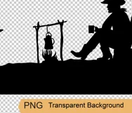 Cowboy campfire svg, Cowboy and horse svg cut file printable Product Image 2
