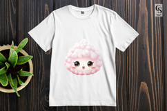 Cute Fluffy Pink Character Face PNG Product Image 2