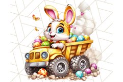 Easter Bunny Construction Clipart, Spring Png Product Image 2