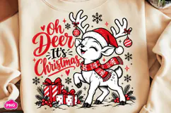 Oh Deer It’s Christmas PNG, Oh Deer It’s Christmas PNG Product Image 1