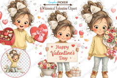 Whimsical Valentine Fairy Clipart, Valentine's Day PNG Product Image 2