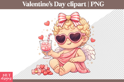 Valentines day clipart Cool Cupid Clipart Funny sublimation Product Image 1