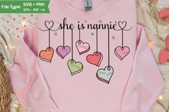 She Is Nannie SVG | Mother Day PNG | Happy Mother's Day SVG Product Image 3