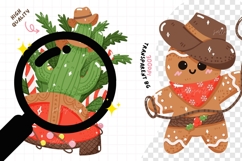 Western Christmas Howdy Winter Clipart Christmas cowboy PNG Product Image 3
