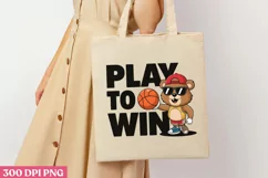 Play to Win PNG, Cute Animal Sublimation PNG Product Image 3