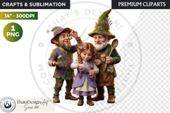 Spring Blossom Gnomes Cliparts Fantasy graphics scrapbooking Product Image 1