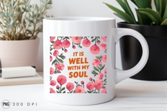 Floral Frame With Positive Affirmation Sublimation PNG Product Image 2