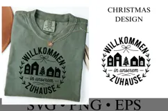 Willkommen in Unserem Zuhause Svg | Christmas | Shirt Svg Product Image 1