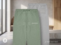 Streetwear Sweatpants PSD Mockup Front Back Template Product Image 3