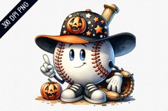 Halloween Baseball Sublimation - Clipart PNG Design Product Image 1