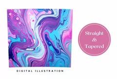 Liquid Paint Tumbler Wrap, Fluid Art Tumbler Sublimation PNG Product Image 3