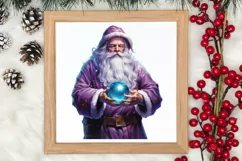 Christmas Purple Santa Claus Sublimation, Christmas PNG Product Image 3