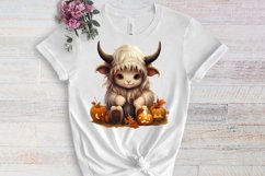 Halloween Highland Cow Clipart Sublimation, Halloween PNG Product Image 3